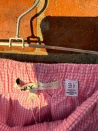 Only boxer shorts in pink gingham