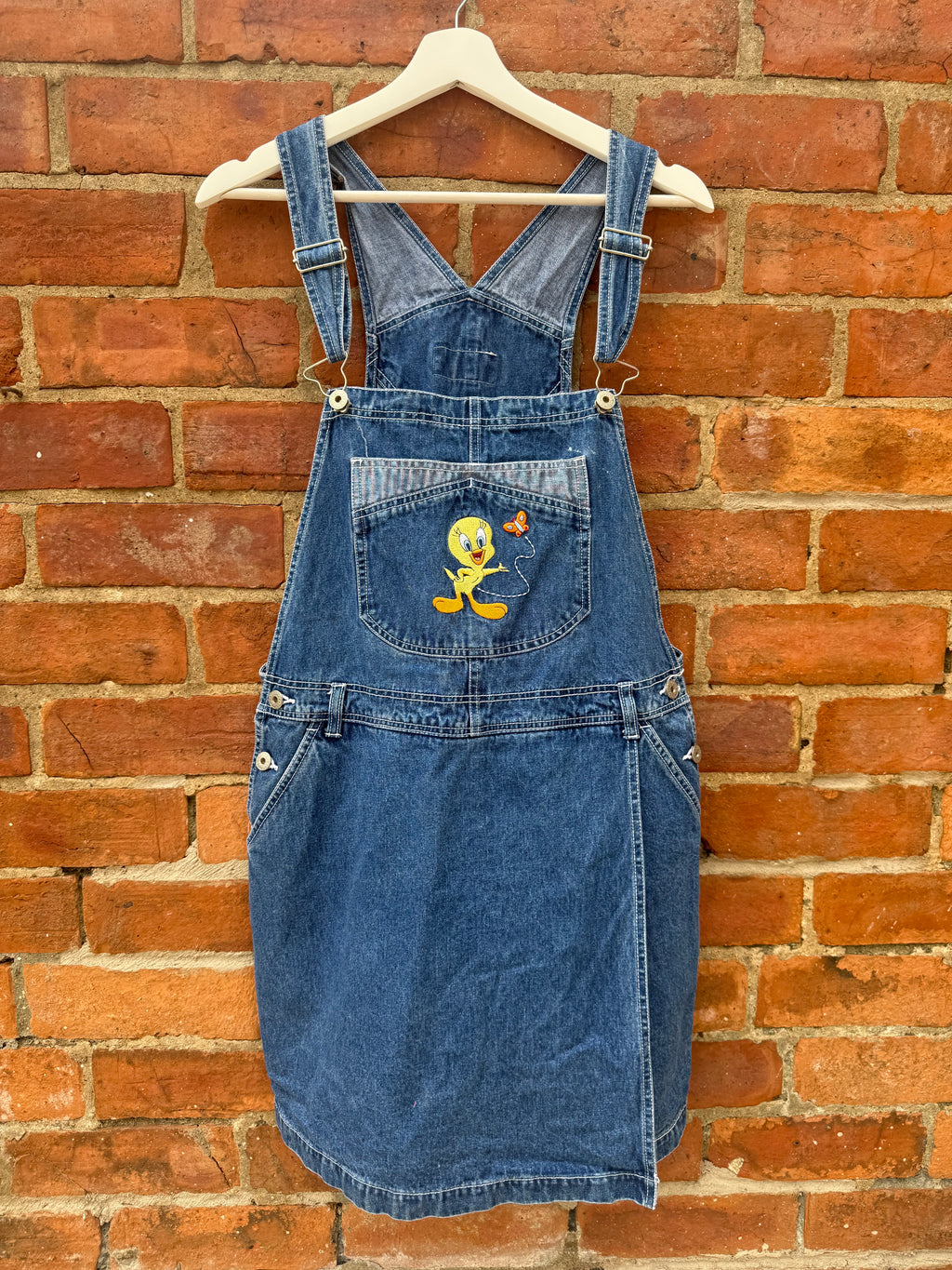 Tweety pie vintage denim skort dungarees