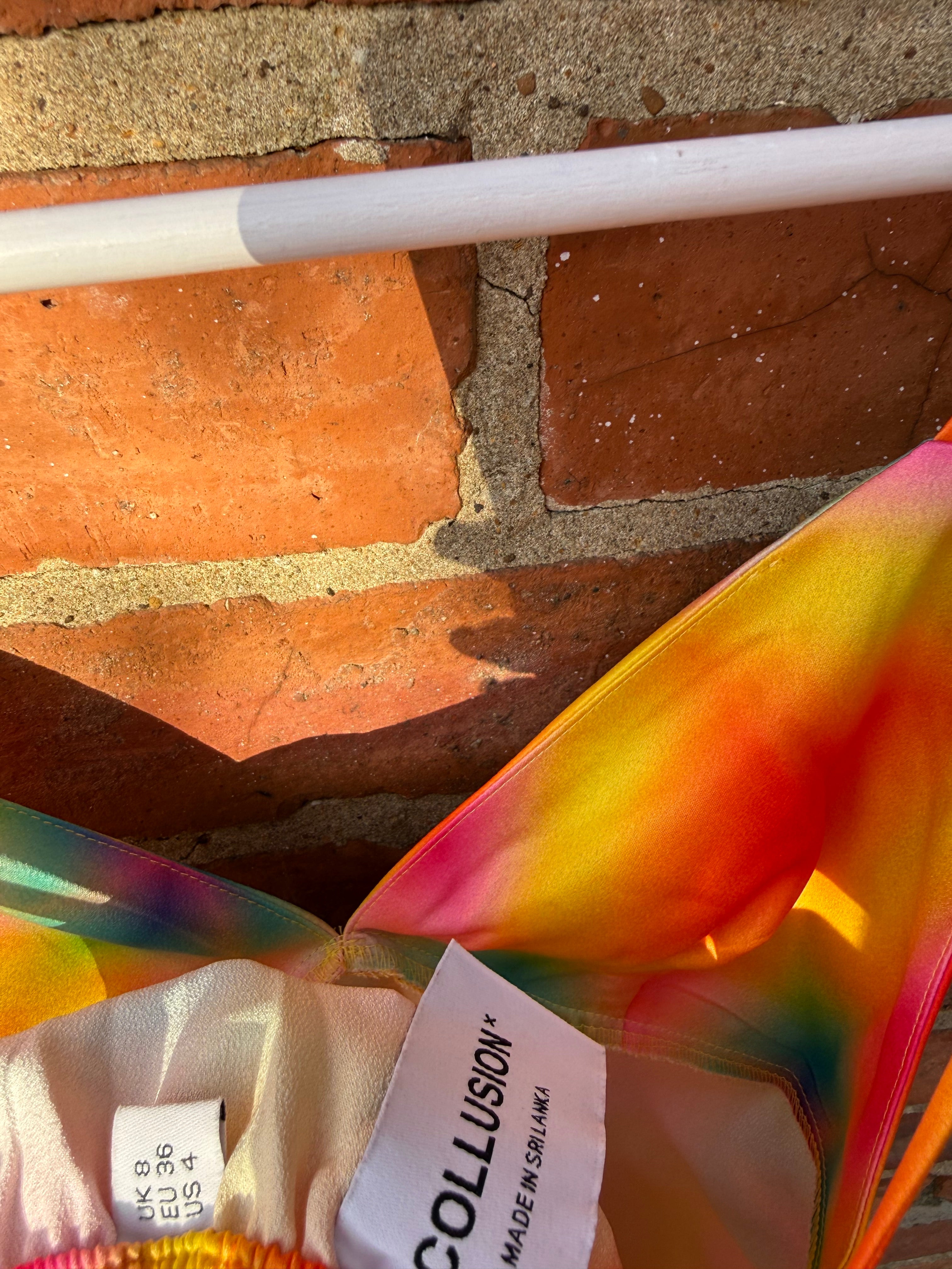 Collusion rainbow mini dress