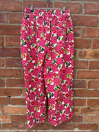Lucy & Yak cropped pink & floral trousers