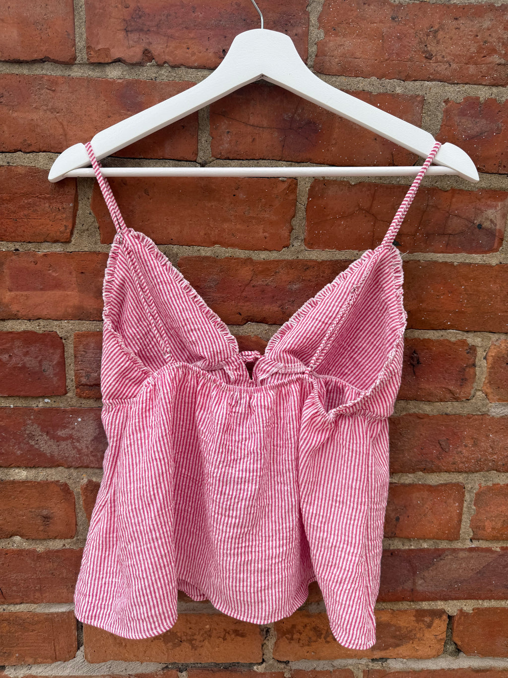Bershka ruffle strap top