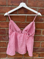 Bershka ruffle strap top