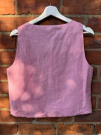 Only tie front top in pink gingham