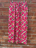Lucy & Yak cropped pink & floral trousers