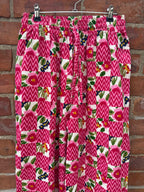 Lucy & Yak cropped pink & floral trousers