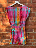 Adonis Vintage multicolored check playsuit