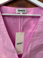 Only tie front top in pink gingham