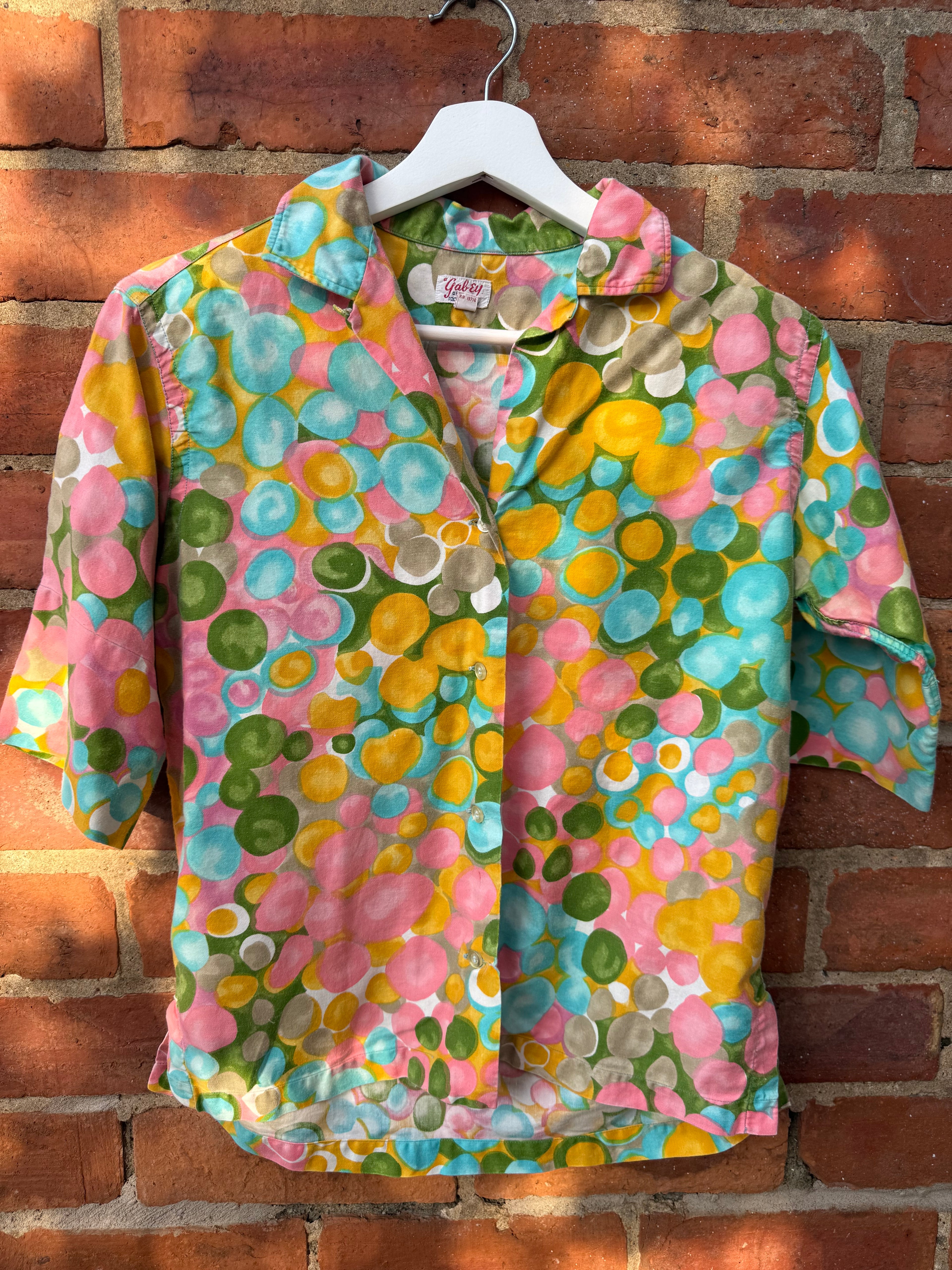 Gabey Pastel circle print shirt