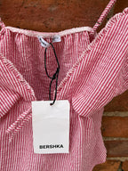 Bershka ruffle strap top