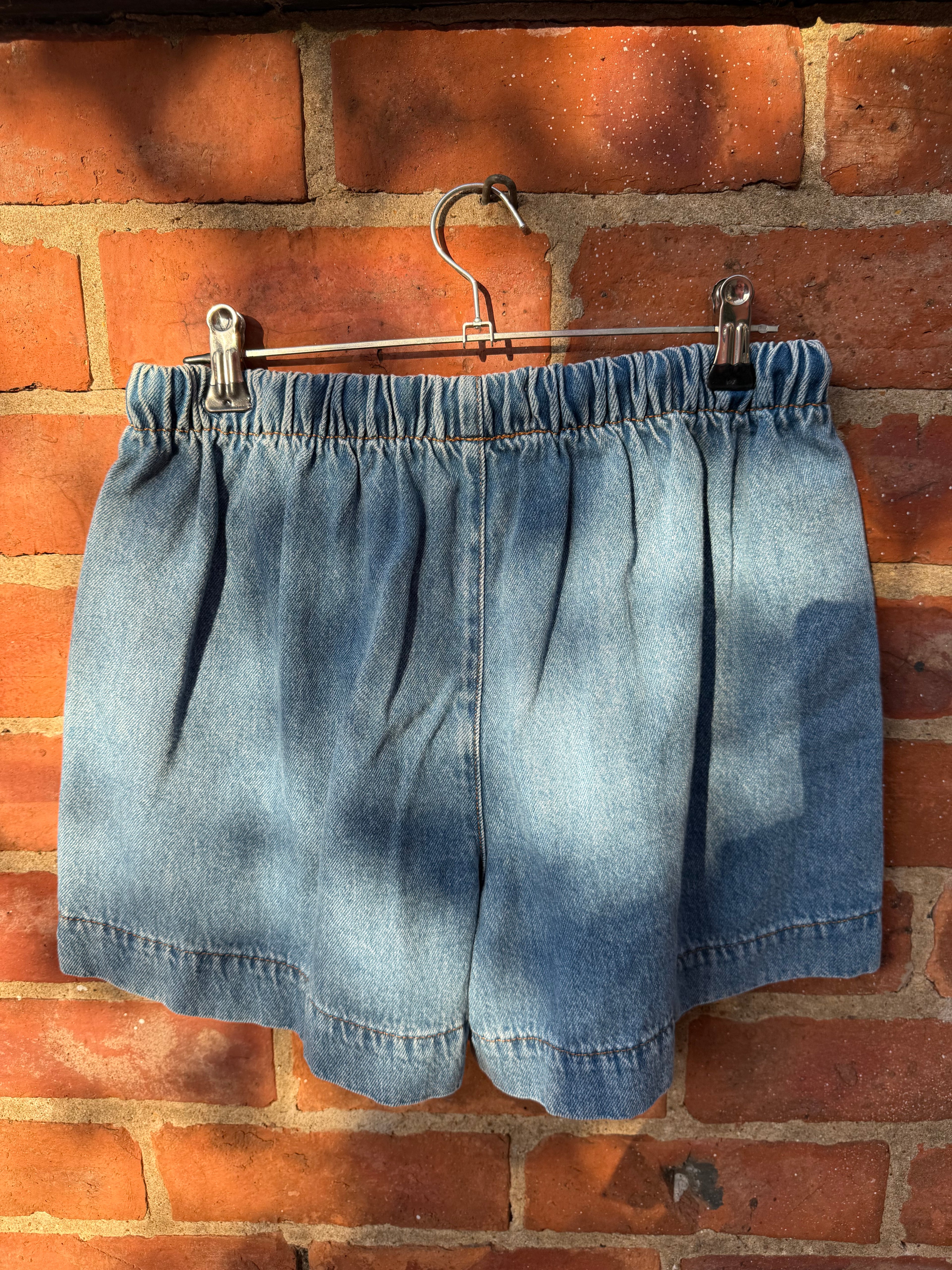 Primark denim elasticated waist shorts