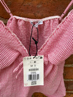 Bershka ruffle strap top