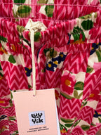Lucy & Yak cropped pink & floral trousers