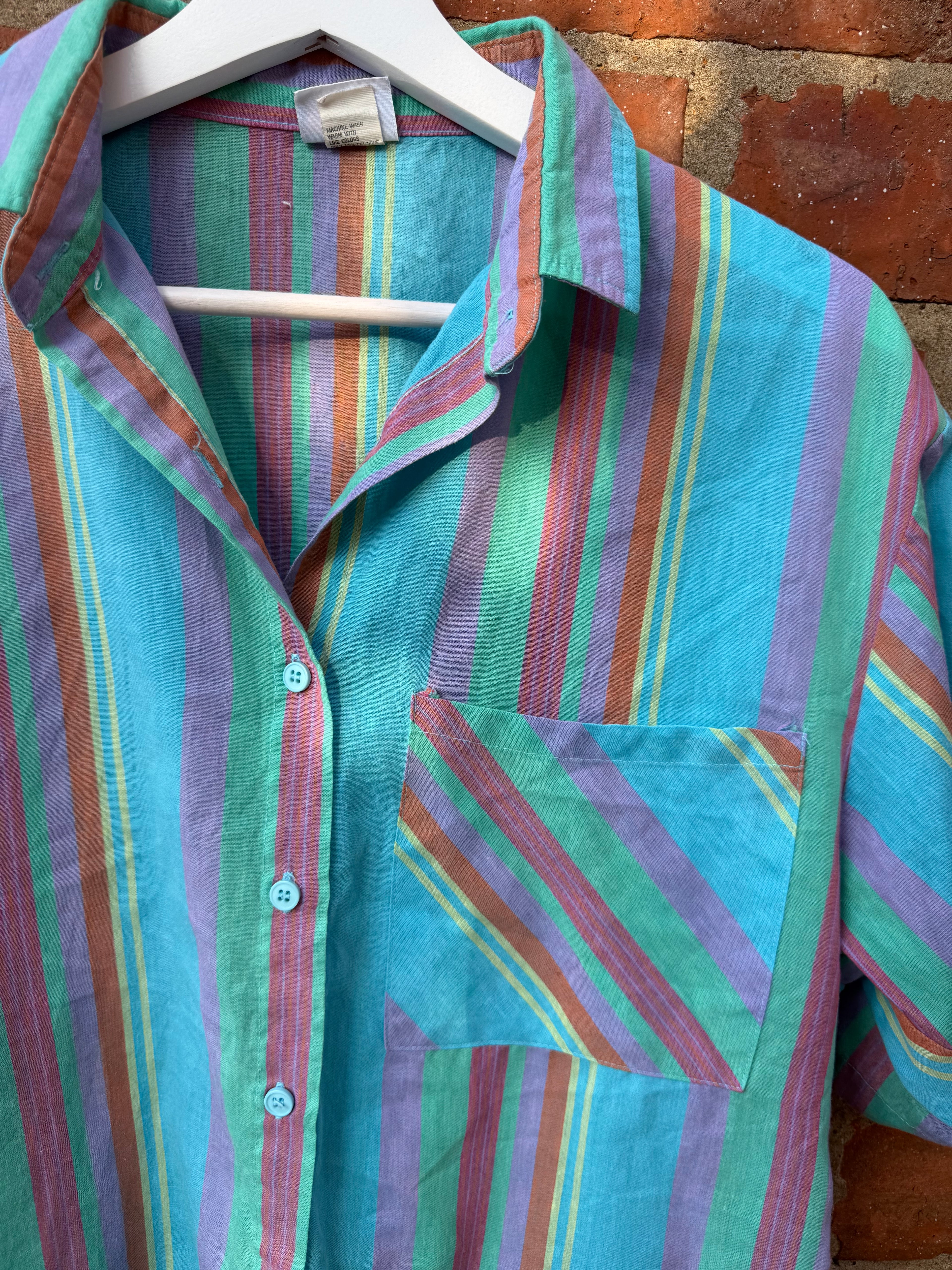 Wrangler Blue multi stripe shirt