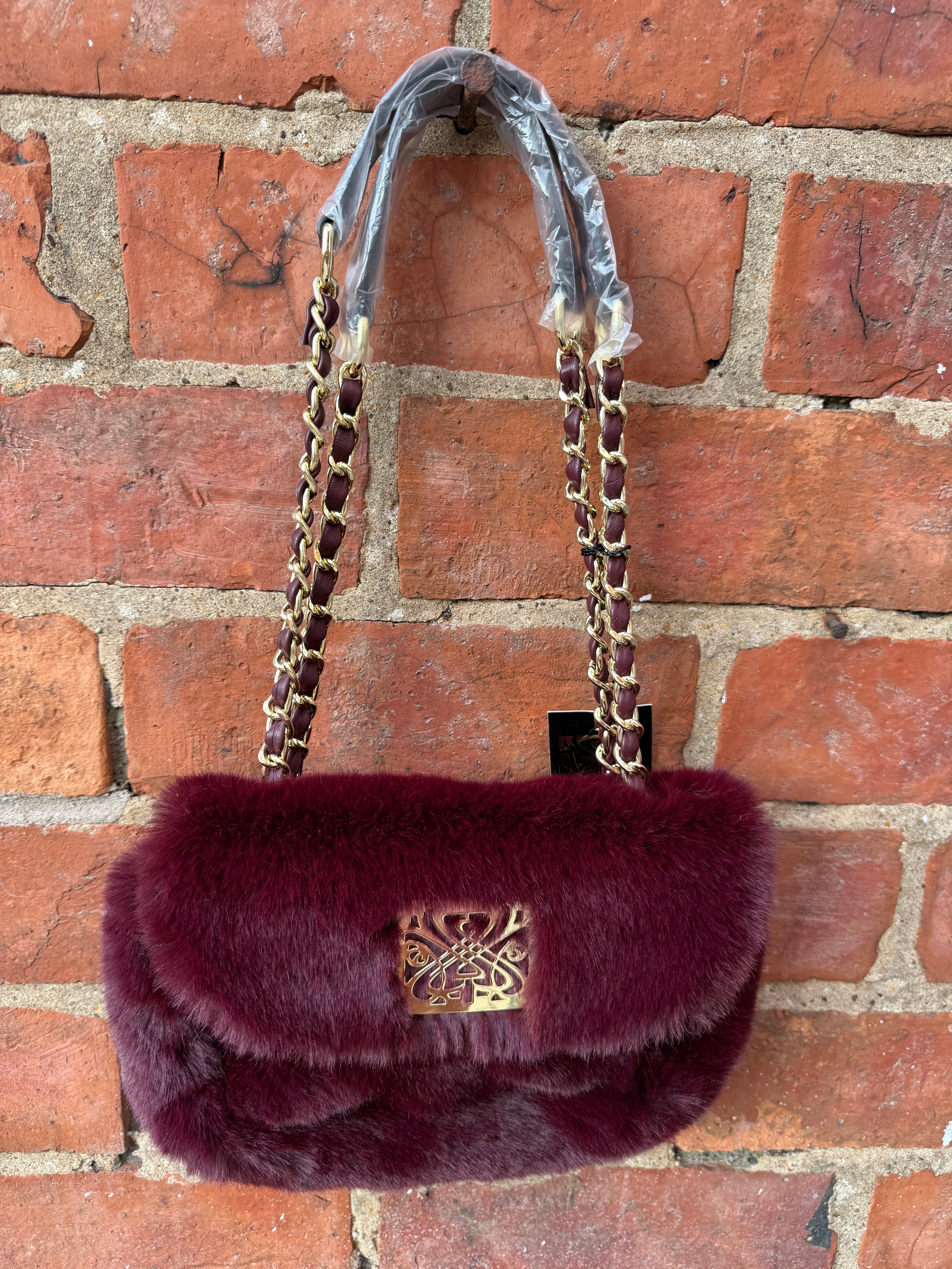 Biba faux fur shoulder bag