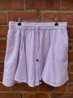 Zara lilac gingham skort style shorts