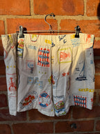 Primark mediterranean print linen shorts