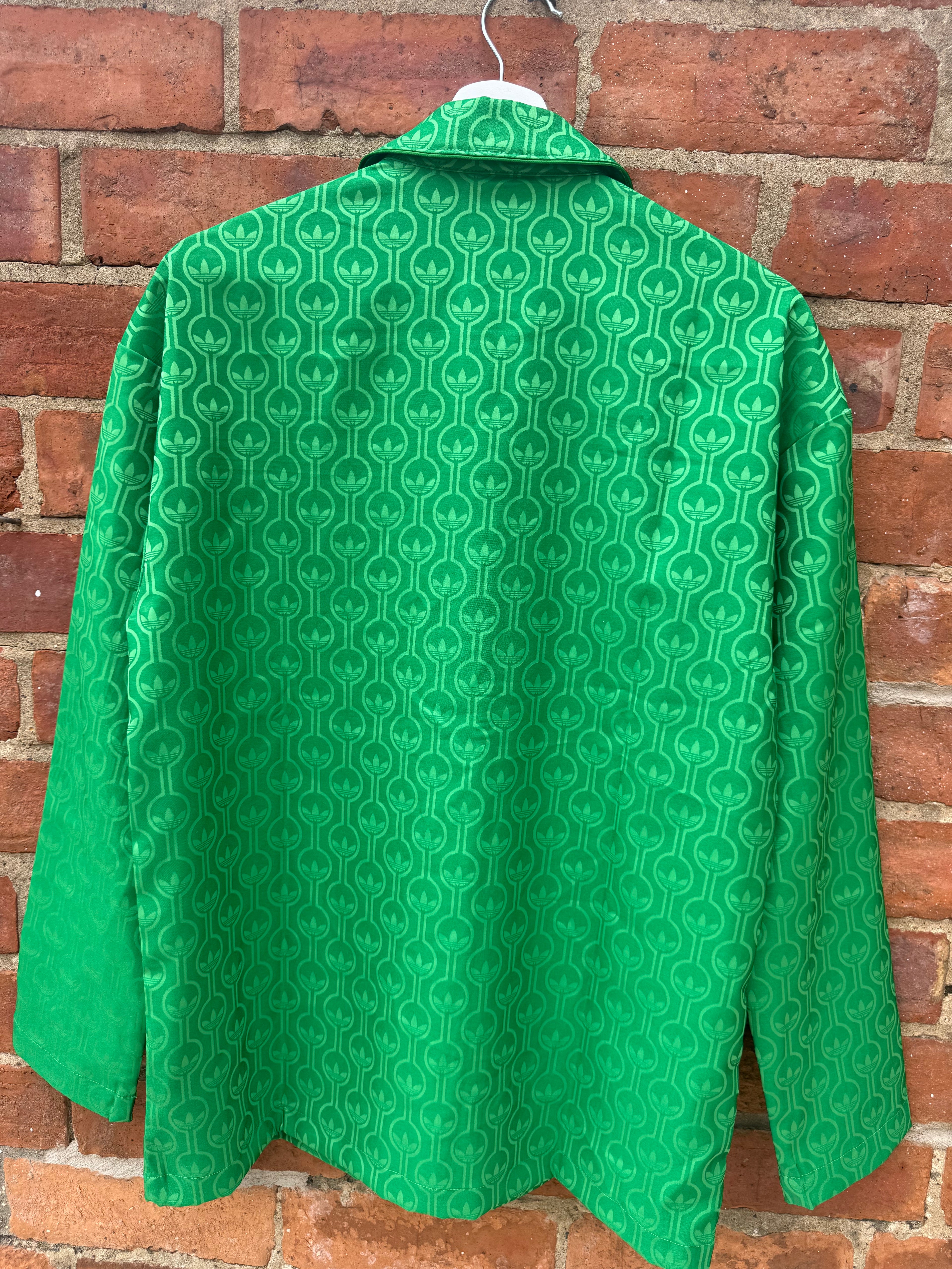 Adidas pink & green pyjama style shirt