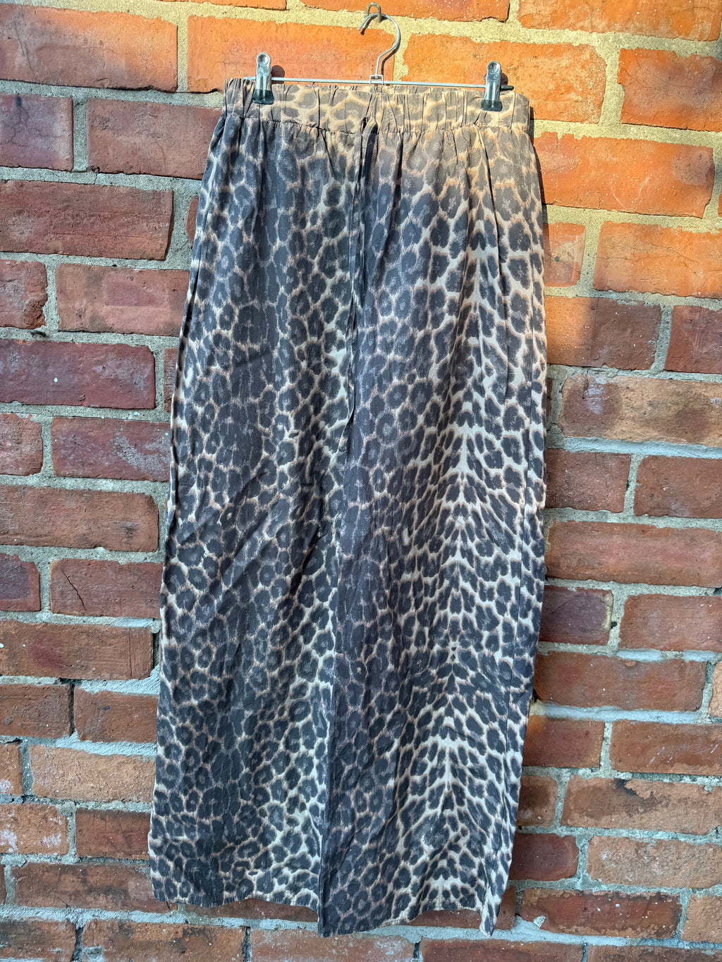 Asos design leoaprd print wide leg trousers