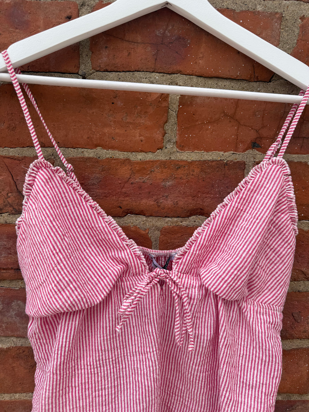 Bershka ruffle strap top