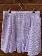 Zara lilac gingham skort style shorts