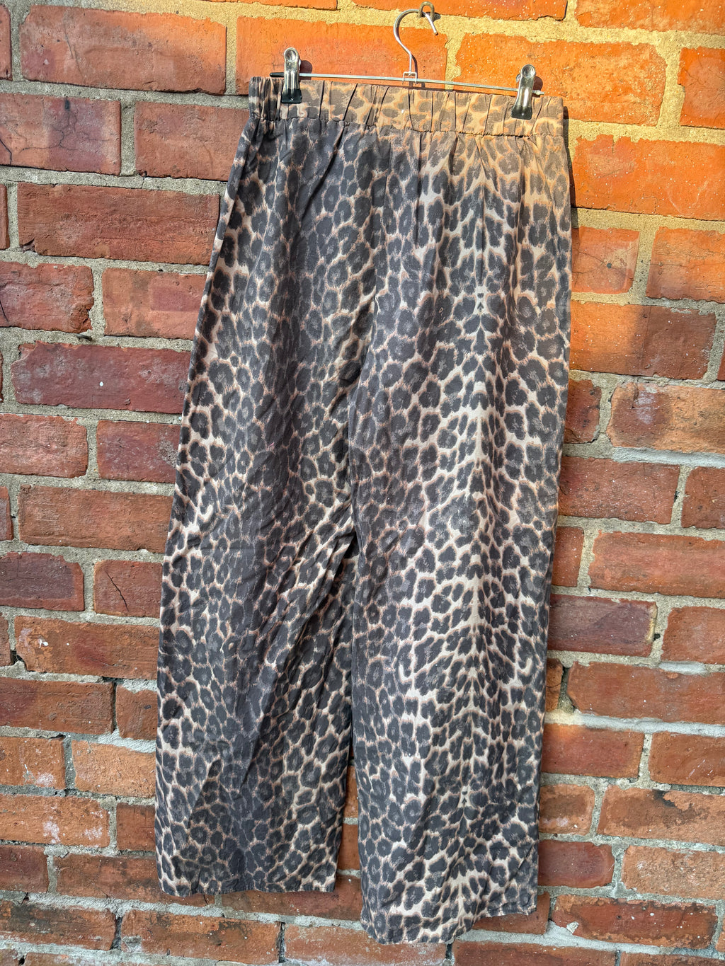 Asos design leoaprd print wide leg trousers