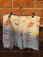 Primark mediterranean print linen shorts